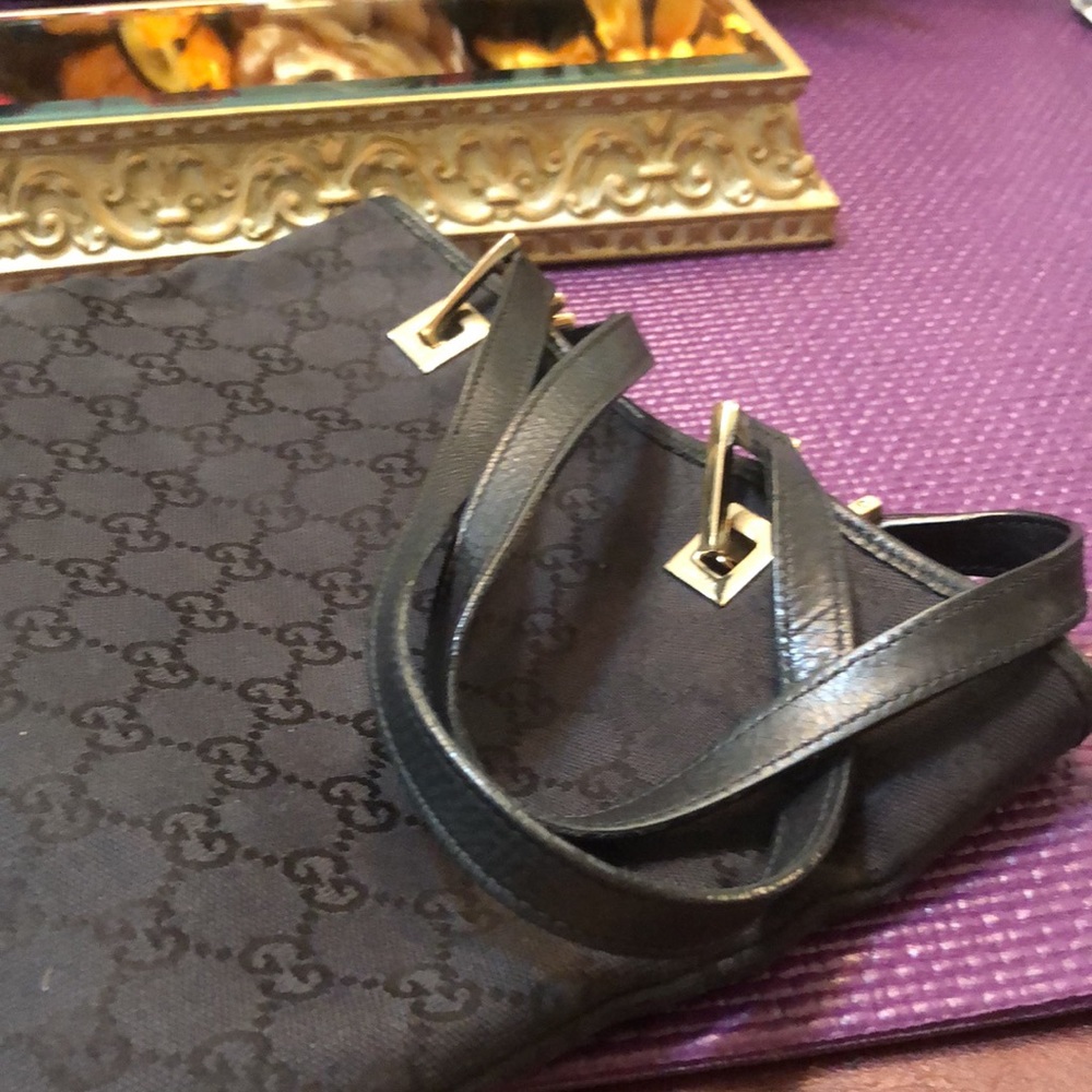 Authentic Gucci Eclipse Bucket GG 90’s Y2K supreme small tote bag in black - Picture 7 of 8
